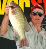 Dick Shaffer of Rockford, Ohio, took the day-two big-bass award of $750 in the Pro Division with this 4-pound, 13-ounce smallmouth.