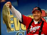 Third-place pro Larry Marquez of Lake Havasu City caught a limit weighing 15 pounds, 4 ounces, including this 5-pound, 9-ounce kicker largemouth that won him the day's big-bass award.
