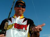 Clayton Meyer threw the same bait the entire week: a 3/8- or 1/2-ounce, brown-on-brown jig.