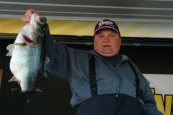 Although Keith Iddins of Knoxville, Tenn., only managed to catch three fish in today's competition, it was still good enough to take the overall lead in the Co-angler Division.