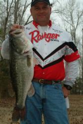 David Goshorn of Harleyville, S.C., won the day's big bass award in the Pro Division after netting a monstrous 10-pound, 9-ounce largemouth.