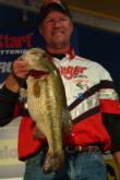 Robert Karbas earned day-two big-bass honors in the Pro Division with this 7-pounder.