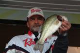 Will Dupler holds up one of his three bass on day four at the Columbus Pool
