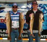 Ross Grothe and Mike Zawistowski caught five walleyes that weighed 35 pounds, 1 ounce on day one.