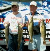 Kevin Goligowski and John Weitzel caught five walleyes that weighed 25 pounds, 3 ounces on day two.