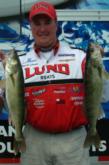 Mark Courts sits in fifth place on the pro side after two days of competition on Devils Lake.