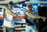 William Drake and Heath Fremstad were able to boat five Devils Lake walleyes on day two.