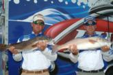Gary McKenzie of  Bartow, Fla., and Terry Brantley of Arcadia, Fla., are in fourth place with 14 pounds, 12 ounces.
