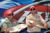 Joseph Porcelli of Oak Hill, Fla., and Jeff Stellinga of Windermere, Fla., are in fourth place with 14 pounds, 12 ounces.