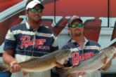 Travis Tanner of Christmas, Fla., and Jason Hughey of Davenport, Fla., are in third place with 15 pounds, 6 ounces.