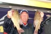 Pro Jim Hull of Sidney, Ohio is in fifth place with 16 pounds, 10 ounces.
