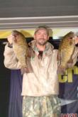 Pro Bryan Coates of Amherst, Ohio, is in second place with 19 pounds, 12 ounces.