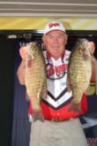 Pro Steve Clapper of Lima, Ohio, is in fourth with a two-day total of 35 pounds, 1 ounce.