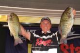 Pro Joe Balog of Harrison Township, Mich., is in fifth with 12 pounds, 13 ounces.
