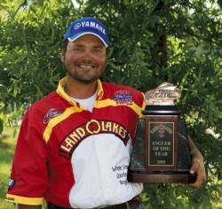 FLW Tour pro Greg Hackney of Gonzales, La., earned the Land O'Lakes Angler of the Year award in 2005 after finishing second in the points standings the year before.