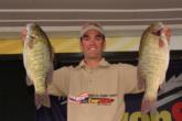 Co-angler Mark Myers jumped from No. 9 to No. 3 with a day-three catch of 18-5.