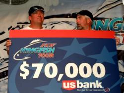 Team Marcia-D won the final Wal-Mart FLW Kingfish Tour qualifier of the season Tuesday and took home a total of $70,000 in winnings. Holding the winner