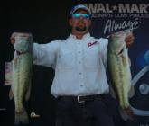 Russell Cecil landed in second place after day one with a 17-pound catch.