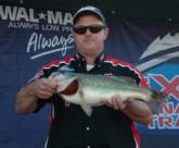 Danny Joiner holds up a 6-pound, 7-ouncer that landed him in third place on the co-angler side.