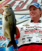 Kelly Jordon of Mineola, Texas, caught five bass weighing 13 pounds, 9 ounces during the second day of competition on Lake Okeechobee to qualify for the finals in the No. 2 spot with a total weight of 31-5. 