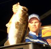 Pro Clifford Pirch of Payson, Ariz., won the day's Snickers Big Bass award with this 9-pound, 2-ounce behemoth.