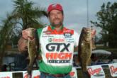 Darrell Stevens of Roseland, Va., leads the Co-angler Division with an opening-round total of eight bass weighing 18 pounds, 14 ounces.
