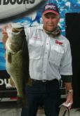 Pro Kevin Lasyone brought in this 11-pound, 8-ounce monster to earn $750 as the day-one big-bass leader.