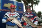 The Watts  brothers are in fifth place with two redfish weighing 12 pounds, 10 ounces.