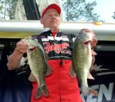 Pro Art Garza of Buna, Texas, finished the opening round in second with 10 bass for 33 pounds, 14 ounces.