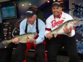 Pat Byle and Mike Taylor show off their 32-pound, 4-ounce stringer caught on day three.