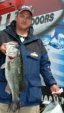 Co-angler Tony Cook of Summerville, S.C., is in 10th with one bass weighing 9 pounds. Cook's single bass also took the big honors in the Co-angler Division.