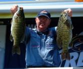 Co-angler Bill Rogers dominated his division on day one with five Lake Texoma bass that weighed 16 pounds, 12 ounces.