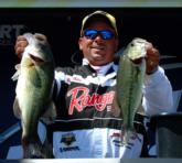 Darryl Folse caught five bass on day one that weighed 15 pounds, 11 ounces, which was good enough for second place on the pro side.