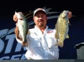 Pro Spencer Mcalester finished day one on Lake Texoma in third place.