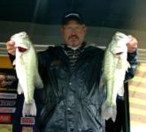 Brian Branum caught four bass that weighed 12 pounds, 5 ounces to lead the Co-angler Division after three days.