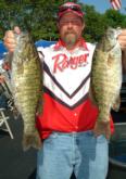 Rusty Salewske of Alpine, Calif., is in fifth place with 13 pounds, 3 ounces