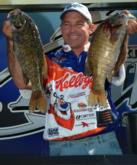 Clark Wendlandt of Leander, Texas, is in second with 16 pounds, 14 ounces.
