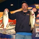 James Christian of Dickson, Tenn., leads the co-anglers after day one with a five-bass catch weighing 16 pounds, 6 ounces.
