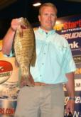 Co-angler Chad Parks shows off a 6-pound, 3-ouncer.