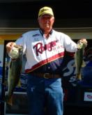 Travis Darley finished second among the co-anglers after day three with a five-bass limit weighing 12 pounds, 11 ounces.
