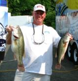 Second-place pro Ashley Hayes caught a five-fish limit Wednesday weighing 15 pounds, 15 ounces.