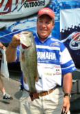 Terry Baksay showed off the bass that Mark Davis missed on day two.
