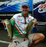 Randy Blaukat shows off part of his day-three catch from Old Hickory Lake.