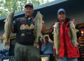 Pro leader Paul Meleen and co-angler Conrad Johnson caught five walleyes Thursday that weighed 23 pounds, 7 ounces.