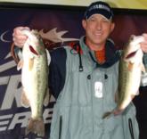 Phillip Eakes of Bahama, N.C., leads the Co-angler Division of the Stren Series event on Kerr Lake with 15 pounds, 15 ounces.