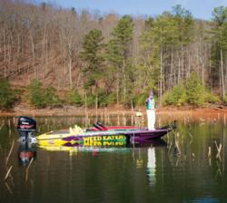 Poulan-Weed Eater pro Ray Scheide knows a field of flooded trees can make for a largemouth oasis.