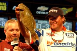 Fourth-place pro Scott Martin of Clewiston, Fla., caught 10 bass weighing 30-9 in the finals at Lake Champlain.