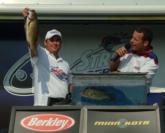 Second-place co-angler Andy Bylander caught two bass on day four that weighed 5 pounds, 12 ounces.