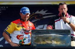 Pro Dave Lefebre of Union City, Pa., caught a five-bass limit weighing 16 pounds, 12 ounces to lead day three of the Stren Series Northeast Division event on the Potomac River.
