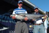 Members of Team Sweet Maria show off an impressive 44-pound, 8-ounce catch. Team Sweet Maria ultimately qualified for Sunday's final day of competition at the 2006 Wal-Mart FLW Kingfish Series Championship in first place.